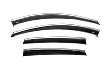 Chevrolet Captiva 2006-2019 гг. Ветровики с хромированным молдингом (4 шт, Niken) фото 9