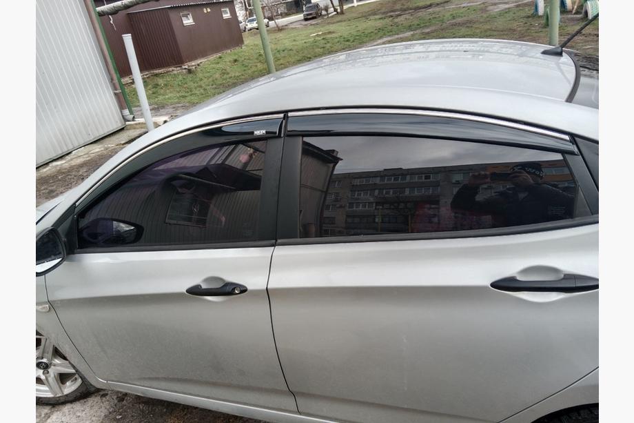 Ветровики с хромированным молдингом SD (4 шт, Niken) Image