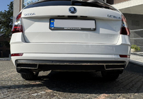 Skoda Octavia III A7 2013-2019 гг. Обводка заднего диффузора (2013-2017, нержавейка) фото 7