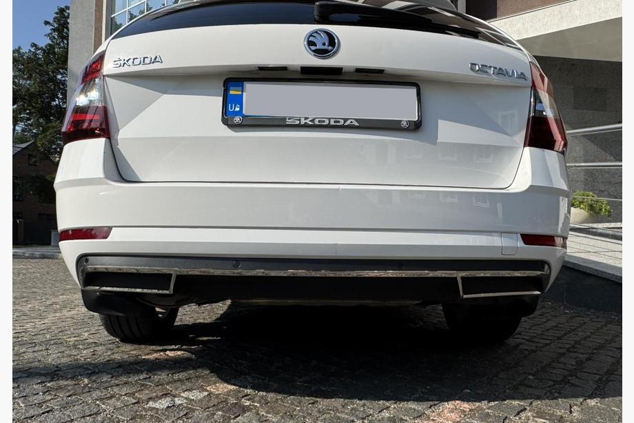 Skoda Octavia III A7 2013-2019 гг. Обводка заднего диффузора (2013-2017, нержавейка) OmsaLine - Итальянская Нержавейка Фото 7