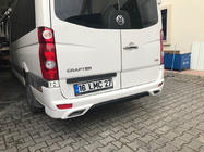 Volkswagen Crafter 2006-2016 гг. Накладка на задний бампер V2 (грунт под покраску) фото 3