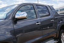 Toyota Hilux 2006-2015 гг. Накладки на Зеркала (2 шт., Нержавейка) фото 1
