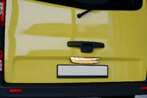 Renault Trafic 2001–2015 гг. Хромированная накладка над номером (3-дверный, нижняя, нержавейка) фото 1