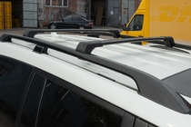 Audi A4 B6 2000-2004 гг. Поперечины на рейлинги без замка Flybar (2 шт) Серый фото 11