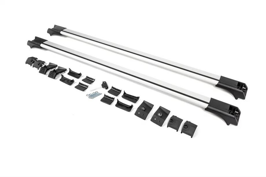 BMW X3 E83 2003-2010 гг. Поперечины на рейлинги без замка Flybar V1 (2 шт) до 140 см, черный Фото 4