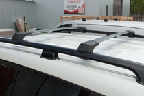 Renault Sandero 2007-2013 гг. Поперечины на рейлинги без замка (2 шт) Черный фото 15