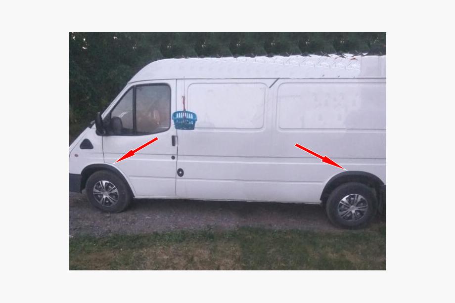 Ford Transit 1991-2000 гг. Расширители арок (4 шт, черные) Image
