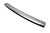 Volkswagen Caddy 2010-2015 гг. Накладка на задний бампер с большим загибом (Elite, нержавеющая сталь) фото 3