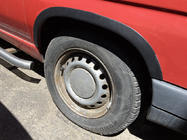 Mercedes Vito W638 1996-2003 гг. Расширители арок (4 шт, черные) Черная Нержавейка фото 5