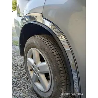 Накладки на арки (4 шт, нержавейка) Nissan X-trail T30 2002-2007 гг. фото 4