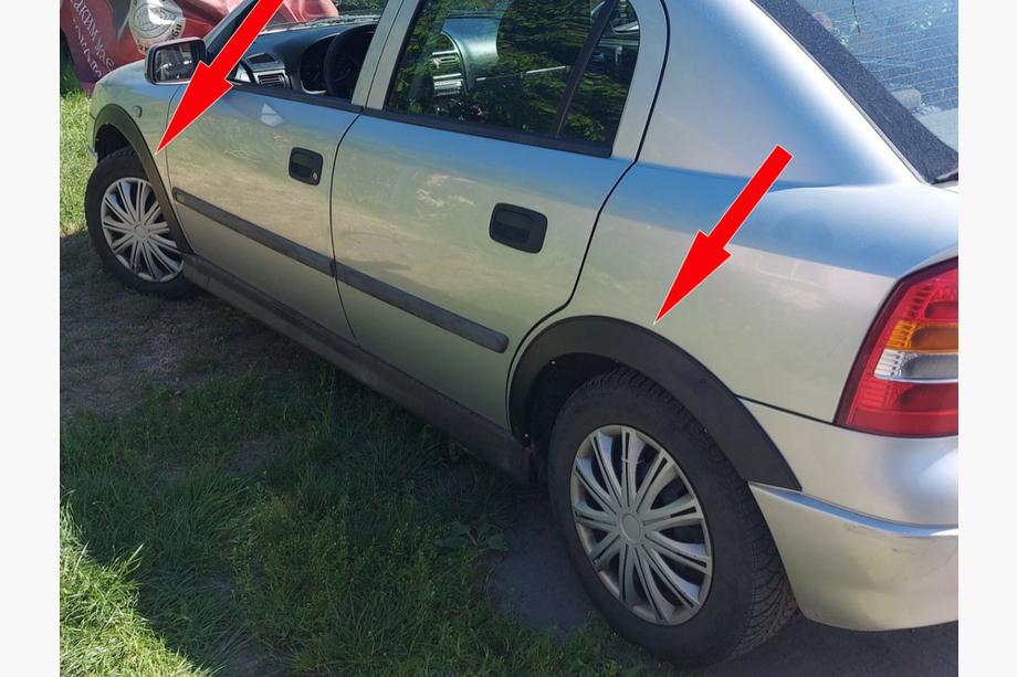 Opel Astra G classic 1998-2012 гг. Расширители арок (SD/HB) (4 шт, черные)