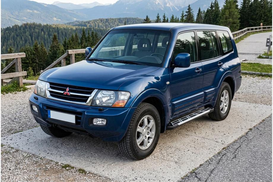 Mitsubishi Pajero Wagon III 1999-2006 гг. Боковые Подножки Sunrise (2 шт., Алюминий) Фото 1