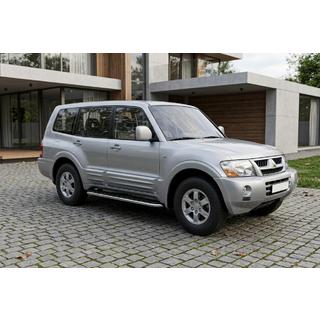 Боковые Подножки Maydos V1 (2 шт., Алюминий и Нержавейка) Mitsubishi Pajero Wagon III 1999-2006 гг. фото 1
