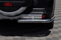 Mitsubishi Pajero Wagon III 1999-2006 гг. Задняя дуга AK003 (нерж. сталь) фото 2