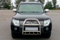Mitsubishi Pajero Wagon III 1999-2006 гг. Кенгурятник QT007 (нержавейка) фото 1