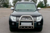 Mitsubishi Pajero Wagon III 1999-2006 гг. Кенгурятник QT007 (нержавейка) фото 1