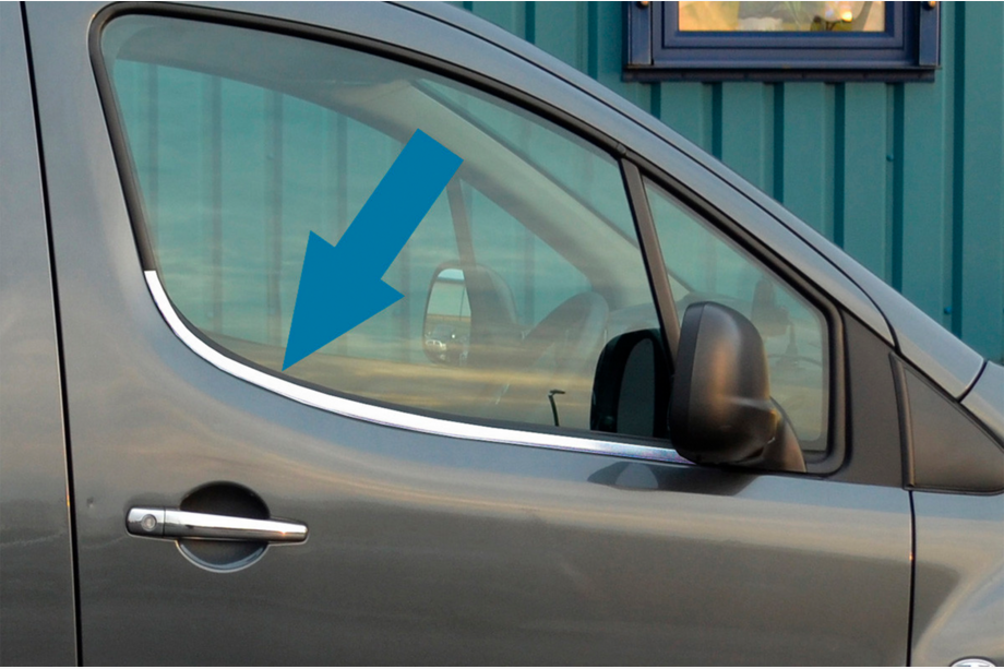 Citroen Berlingo 2008-2018 гг. Окантовка окон из нержавеющей стали Image
