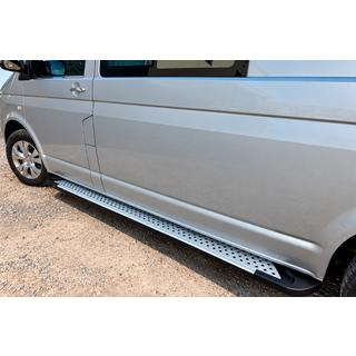 Боковые пороги X5-тип (2 шт., алюминий) Volkswagen T5 Multivan 2003–2010 гг. фото 3