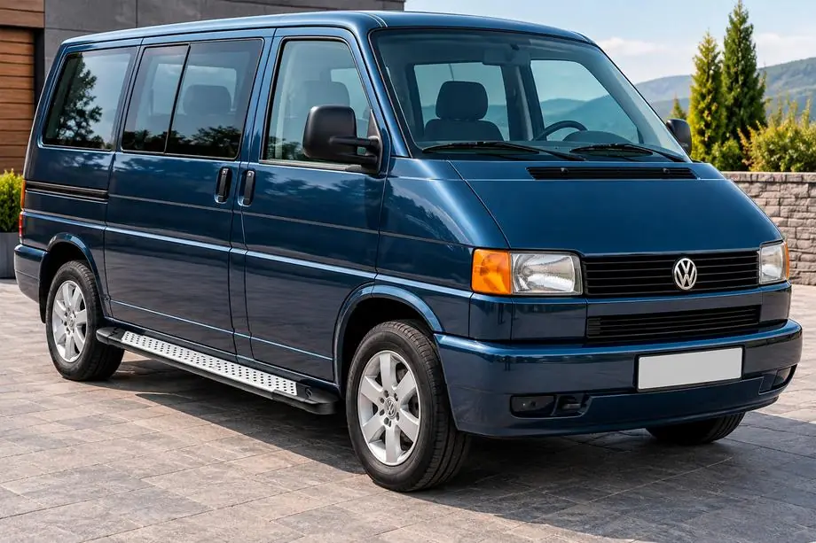 Volkswagen T4 Caravelle/Multivan 1990–2003 гг. Боковые Подножки Allmond Grey (2 шт., Алюминий) Фото 1