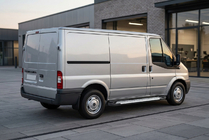 Ford Transit 2000–2014 гг. Боковые Подножки Allmond Grey (2 шт., Алюминий) фото 1