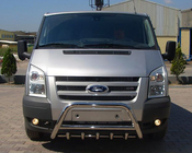 Ford Transit 2000-2014 гг. Защита переднего бампера WT003 (2006-2014, Нержавейка) фото 1