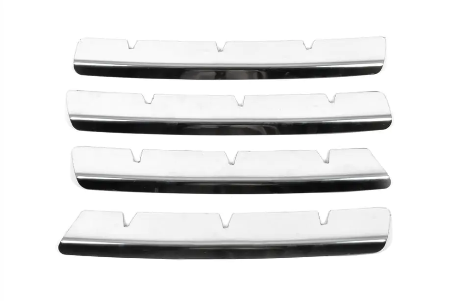 Volkswagen Touareg 2002–2010 гг. Накладки на решетку радиатора (4 шт, нержавейка) Фото 4