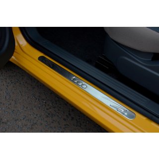 Накладки на пороги 500 (OmsaLine, 2 шт., нержавейка) Fiat 500/500L 2013-2022 гг. фото 1
