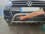 Volkswagen Touareg 2010-2018 гг. Кенгурятник WT003 (нержавейка) фото 3
