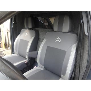 Авточехлы (Экокожа↗Ткань, Premium) Citroen Jumpy 2007-2017 гг. фото 3
