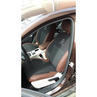 Авточехлы (Экокожа↗Ткань, Premium) Mercedes A-сlass W176 2012-2018 гг. фото 4