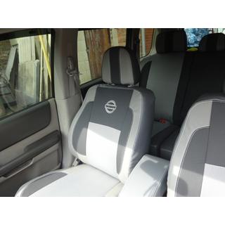 Авточехлы (Экокожа↗Ткань, Premium) Nissan X-trail T30 2002-2007 гг. фото 3