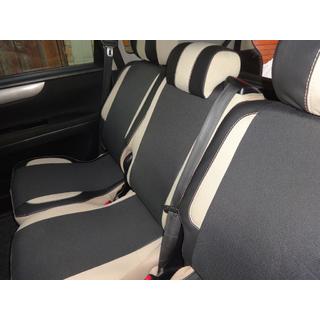 Авточехлы (Экокожа↗Ткань, Premium) Toyota Avensis 2009-2018 гг. фото 2