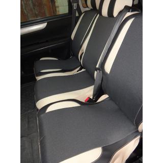 Авточехлы (Экокожа↗Ткань, Premium) Toyota Avensis 2009-2018 гг. фото 3