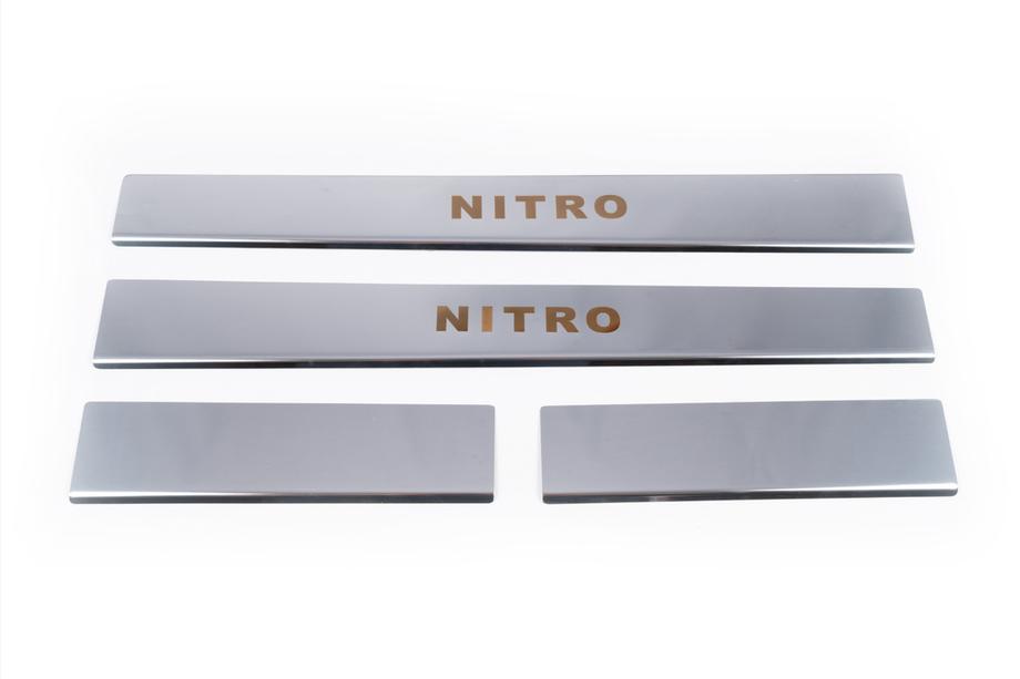 Dodge Nitro 2006-2011 гг. Накладки на пороги Carmos нижняя часть нержавейка Фото 2
