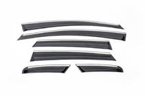 Ветровики с хромированной полосой HB (6 шт., Sunplex) фото 2 Ветровики с хромированной полосой HB (6 шт., Sunplex) фото 2