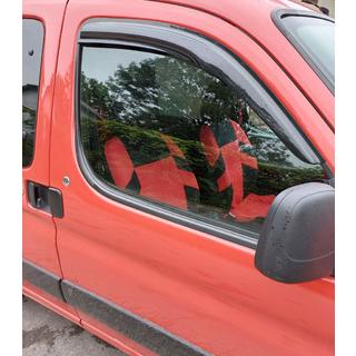 Ветровики на окна 8 см (2 шт, DDU) Renault Kangoo 1998-2008 гг. фото 1