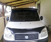 Fiat Doblo I 2001-2005 гг. Козырек на лобовое стекло (черный глянец, 5мм) фото 10