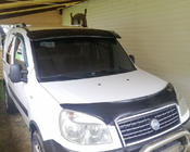 Fiat Doblo I 2001-2005 гг. Козырек на лобовое стекло (черный глянец, 5мм) фото 13