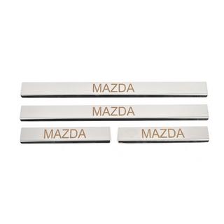 Mazda 6 2008-2013 Накладки на пороги Carmos (4 шт, нерж) V-3