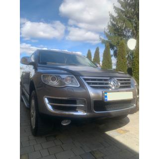 Хром Накладки Передние Фонари 2008-2011 (2 шт., пластик) Volkswagen Touareg 2002-2010 гг. фото 2