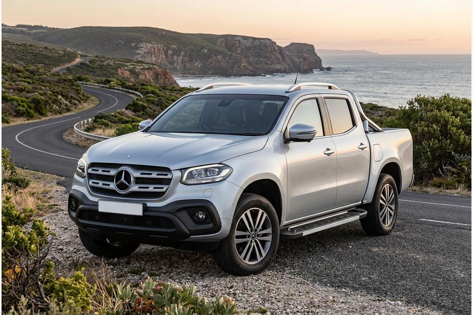 Mercedes X class 2017-2020 гг. Боковые пороги RedLine V1 (2 шт., алюминий) Image