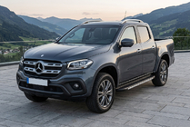 Mercedes X class 2017-2020 гг. Боковые Подножки Bosphore Grey (2 шт., Алюминий) фото 1
