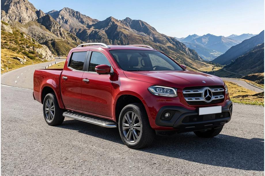 Mercedes X class 2017-2020 гг. Боковые Подножки Maydos V1 (2 шт., Алюминий) Image