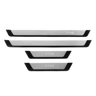 Накладки на пороги OmsaLine (4 шт, нержавейка) Peugeot 3008 2008-2016 гг. фото 2