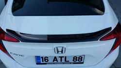 Honda Civic Sedan X 2016-2021 гг. Спойлер Анатомик (под покраску) фото 2