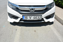 Honda Civic Sedan X 2016-2021 гг. Углы переднего бампера (под покраску) фото 2