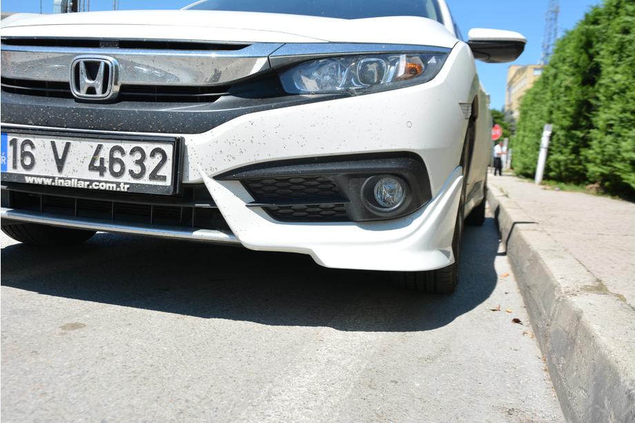 Honda Civic Sedan X 2016-2021 гг. Углы переднего бампера (под покраску) Фото 3