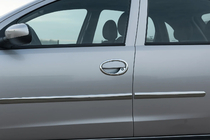 Opel Corsa C 2000-2006 гг. Хромированные Накладки на Ручки Дверей (4 шт., Нержавеющая Сталь) фото 1