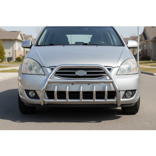 Кенгурятник WT003 (нержавейка) Kia Carens 1999-2012 гг. фото 1