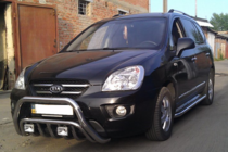 Kia Carens 1999-2012 гг. Боковые трубы из нержавеющей стали фото 2